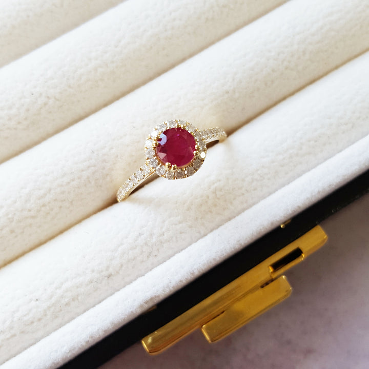 Cherry Red Ruby Ring
