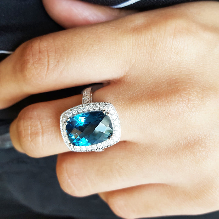 Romantic Blue Topaz Ring