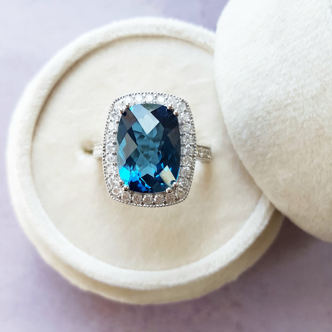 Romantic Blue Topaz Ring