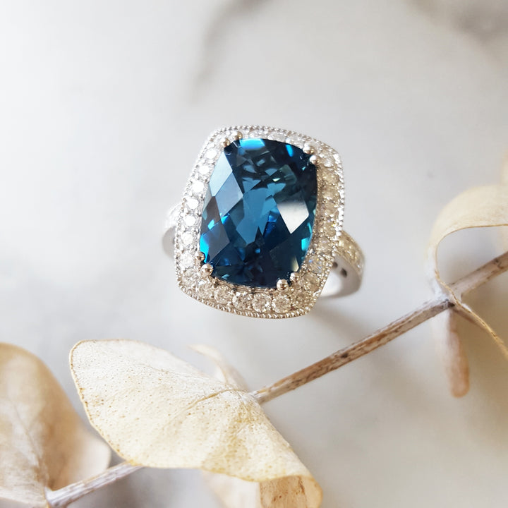 Romantic Blue Topaz Ring