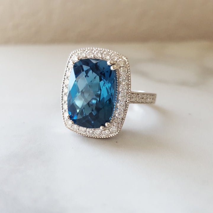 Romantic Blue Topaz Ring