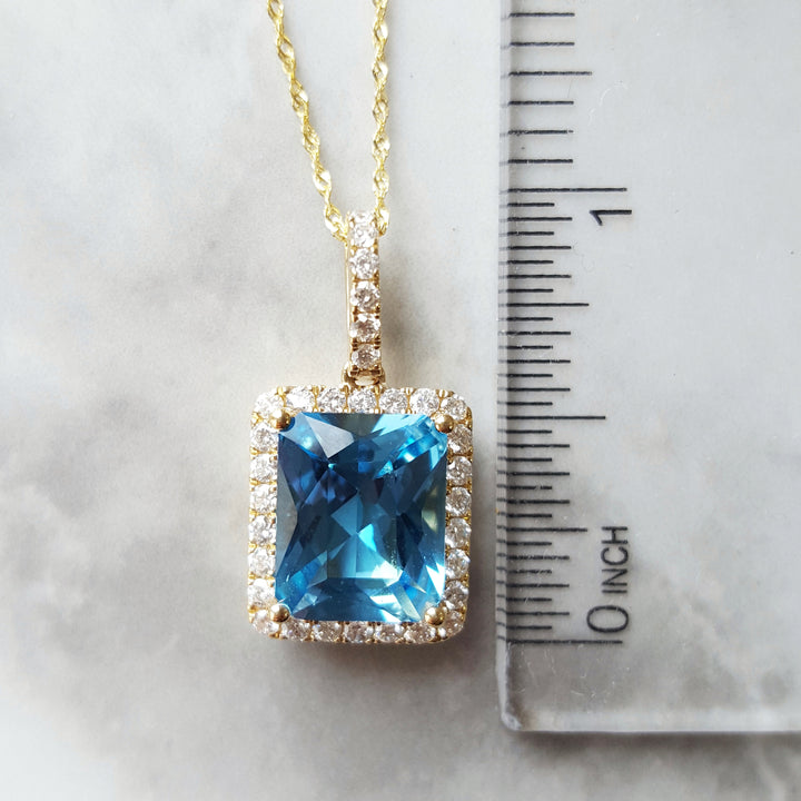 Ocean Wave Topaz Pendant