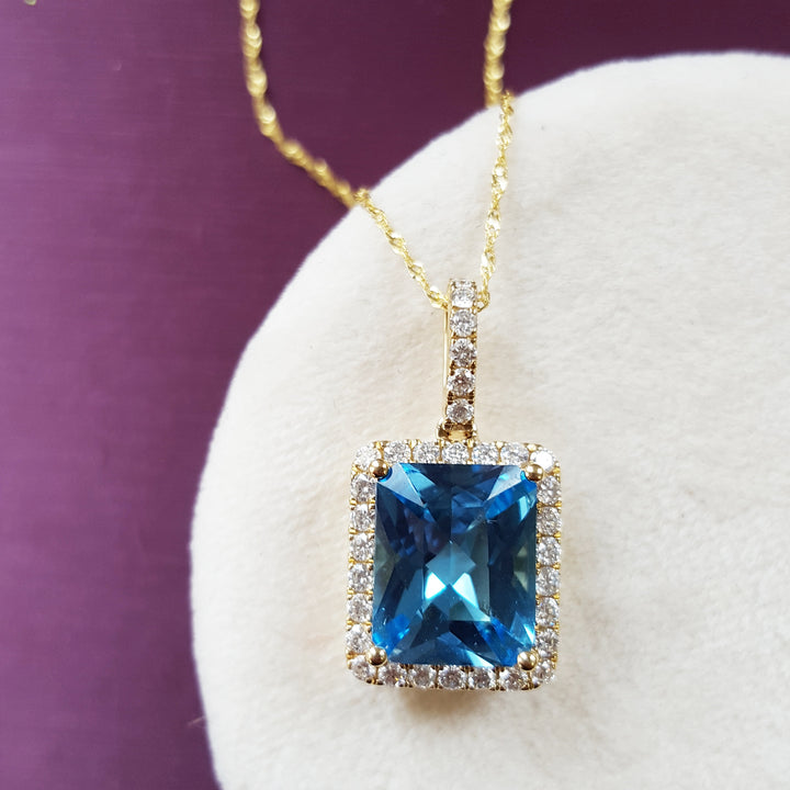 Ocean Wave Topaz Pendant