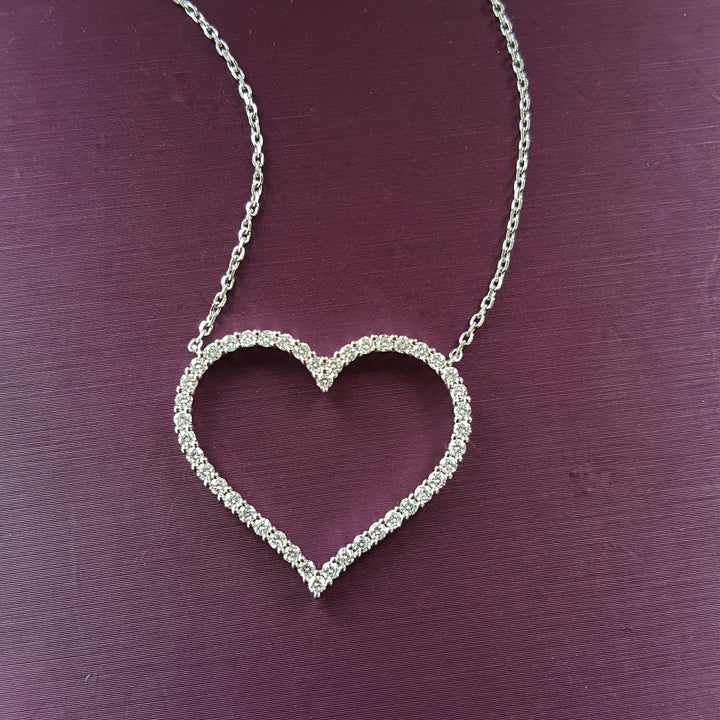 Open Diamond Heart Pendant