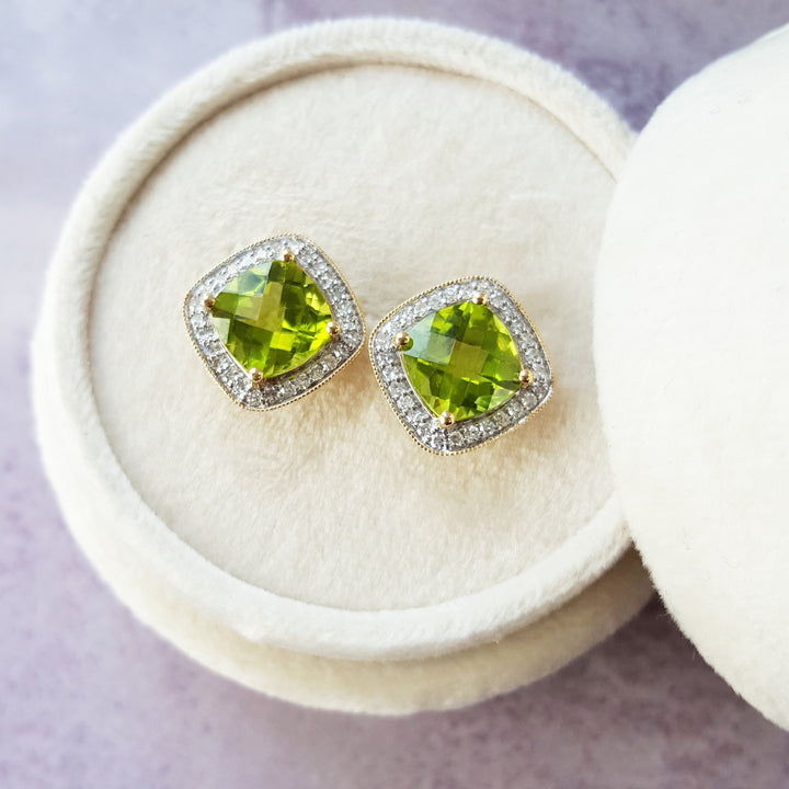 Stunning Vintage Inspired Peridot Studs