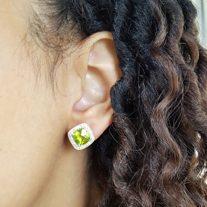 Stunning Vintage Inspired Peridot Studs