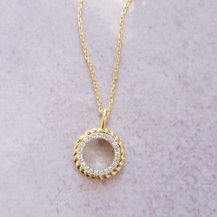 Petite Rope Circle Pendant