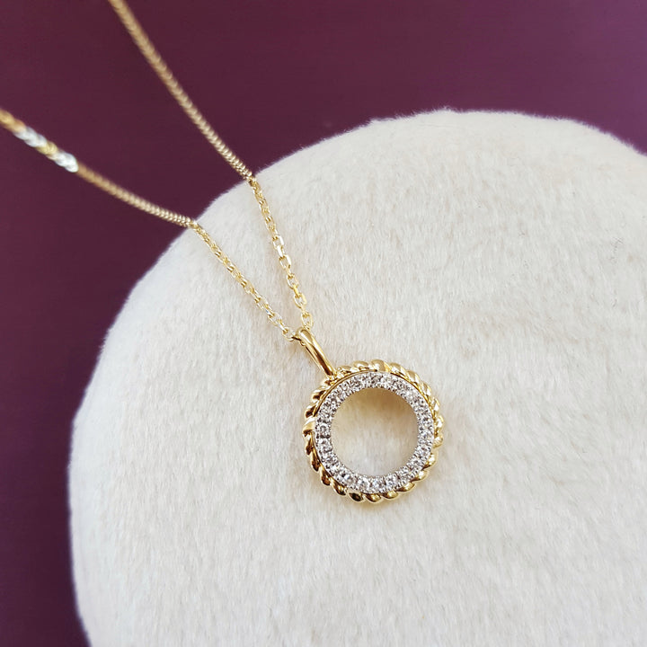 Petite Rope Circle Pendant