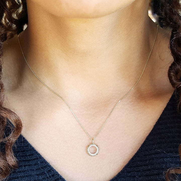 Petite Rope Circle Pendant