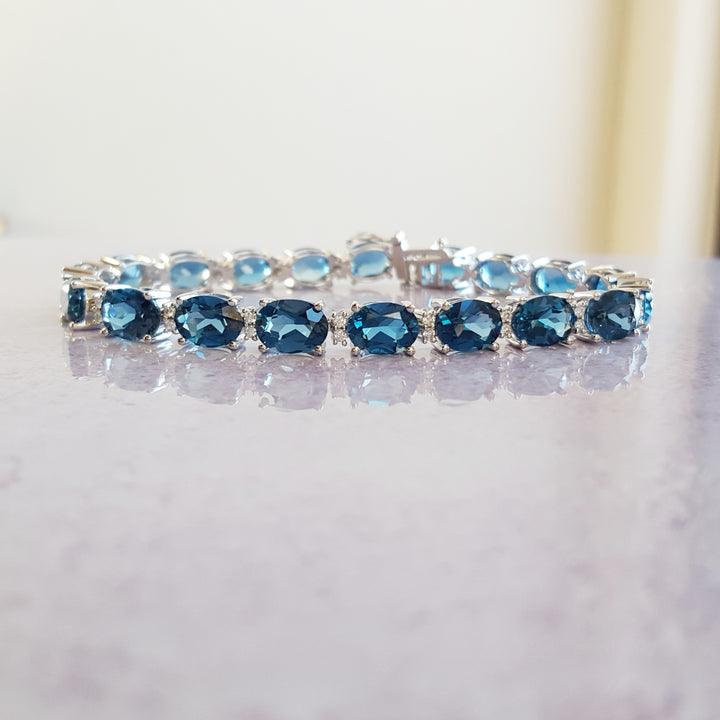 London Blue Topaz Tennis Bracelet