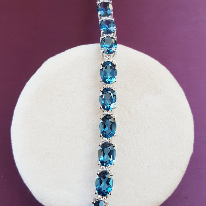 London Blue Topaz Tennis Bracelet