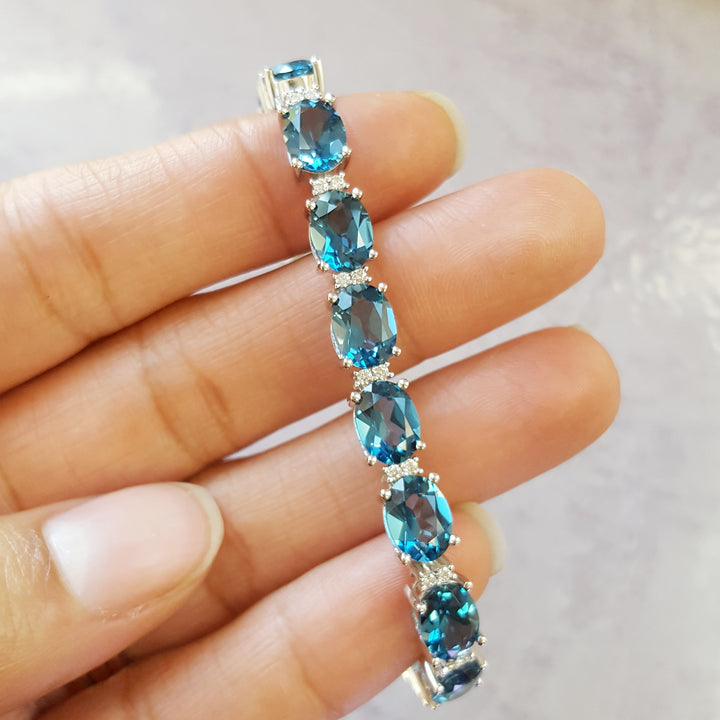 London Blue Topaz Tennis Bracelet