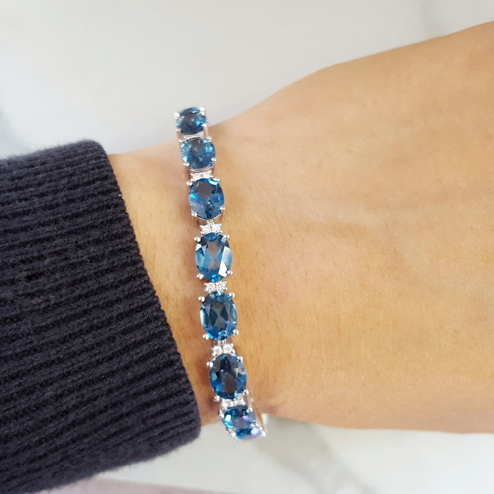 London Blue Topaz Tennis Bracelet