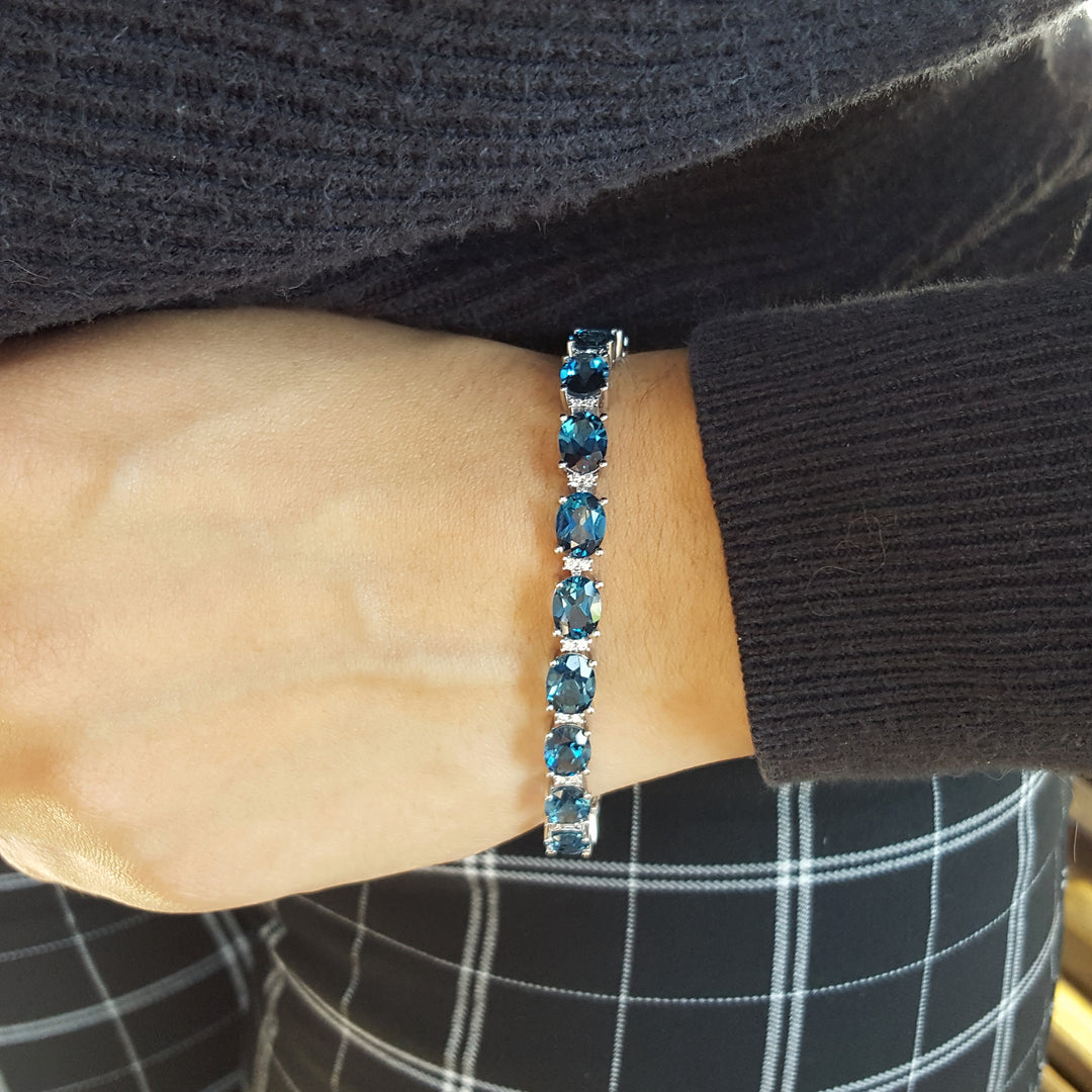 London Blue Topaz Tennis Bracelet