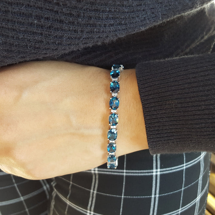 London Blue Topaz Tennis Bracelet