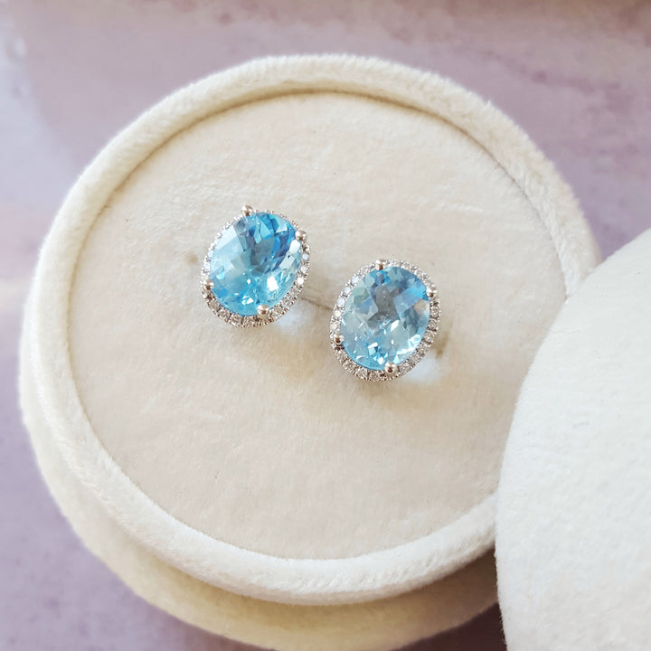 Essential Sky Blue Topaz Studs