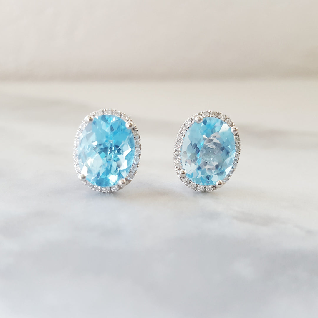 Essential Sky Blue Topaz Studs