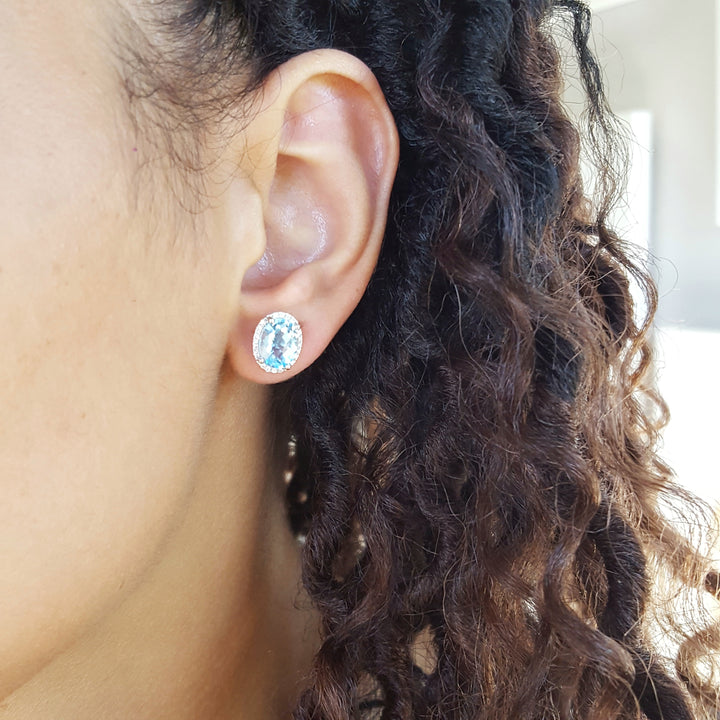 Essential Sky Blue Topaz Studs