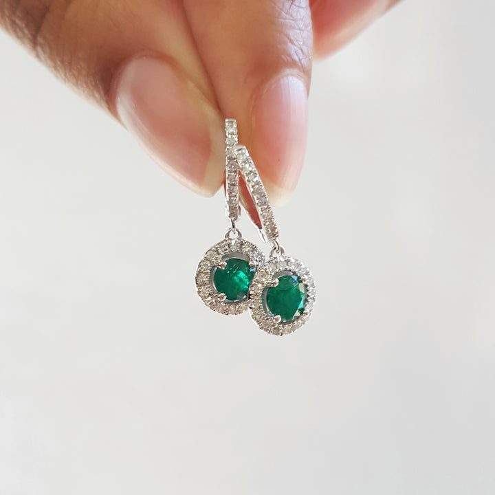 Good Fortune Emerald Dangle Earrings