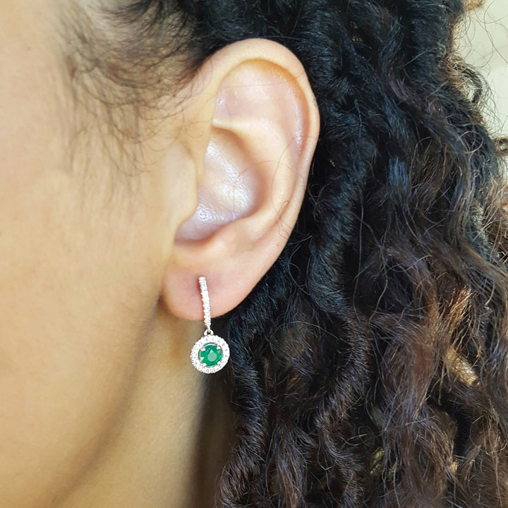 Good Fortune Emerald Dangle Earrings