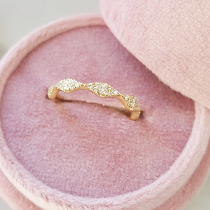 Diamond Pave Wave Ring