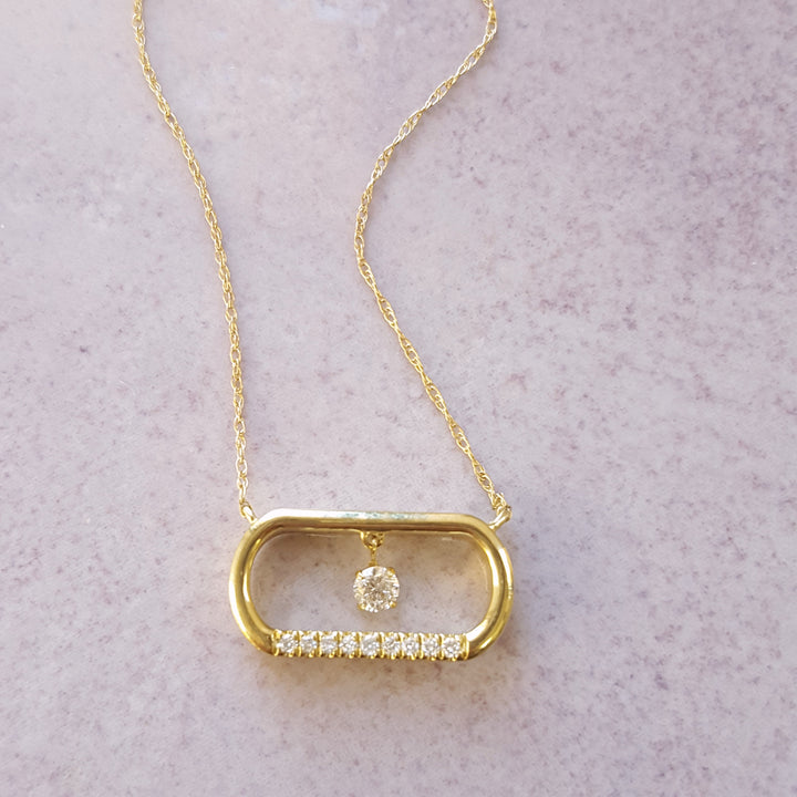 Dancing Paperclip Diamond Necklace
