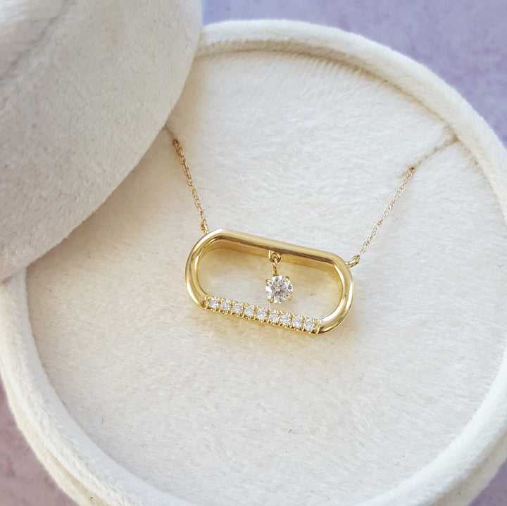 Dancing Paperclip Diamond Necklace