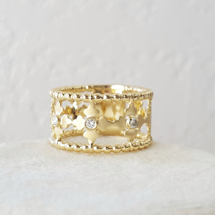 Clover Statement Diamond Ring