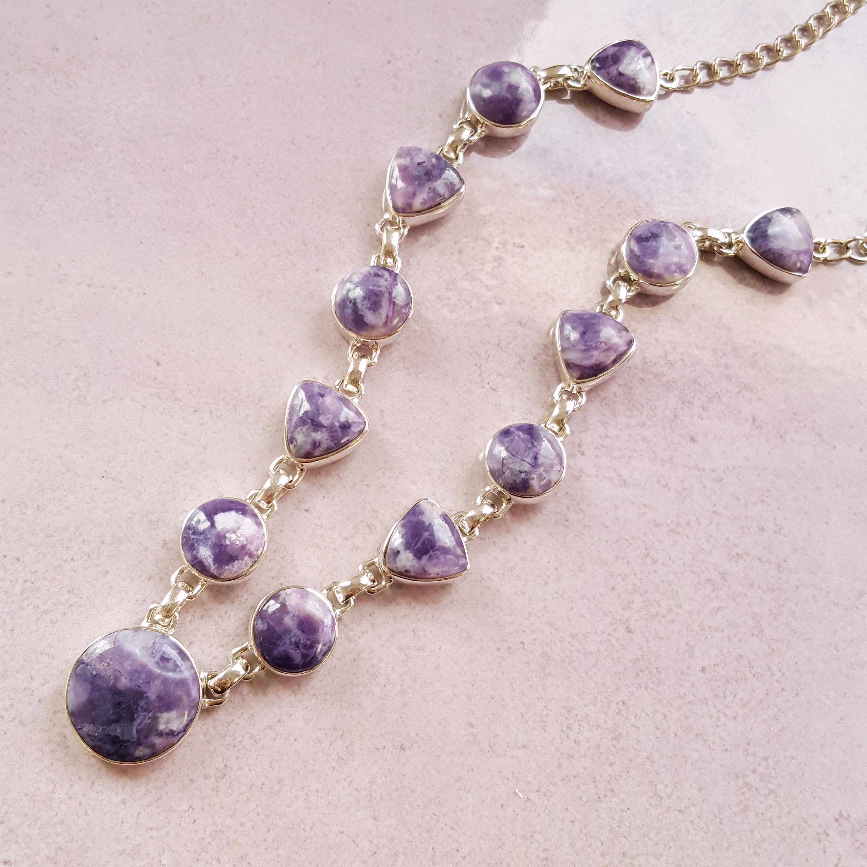 Purple tiffany necklace hotsell