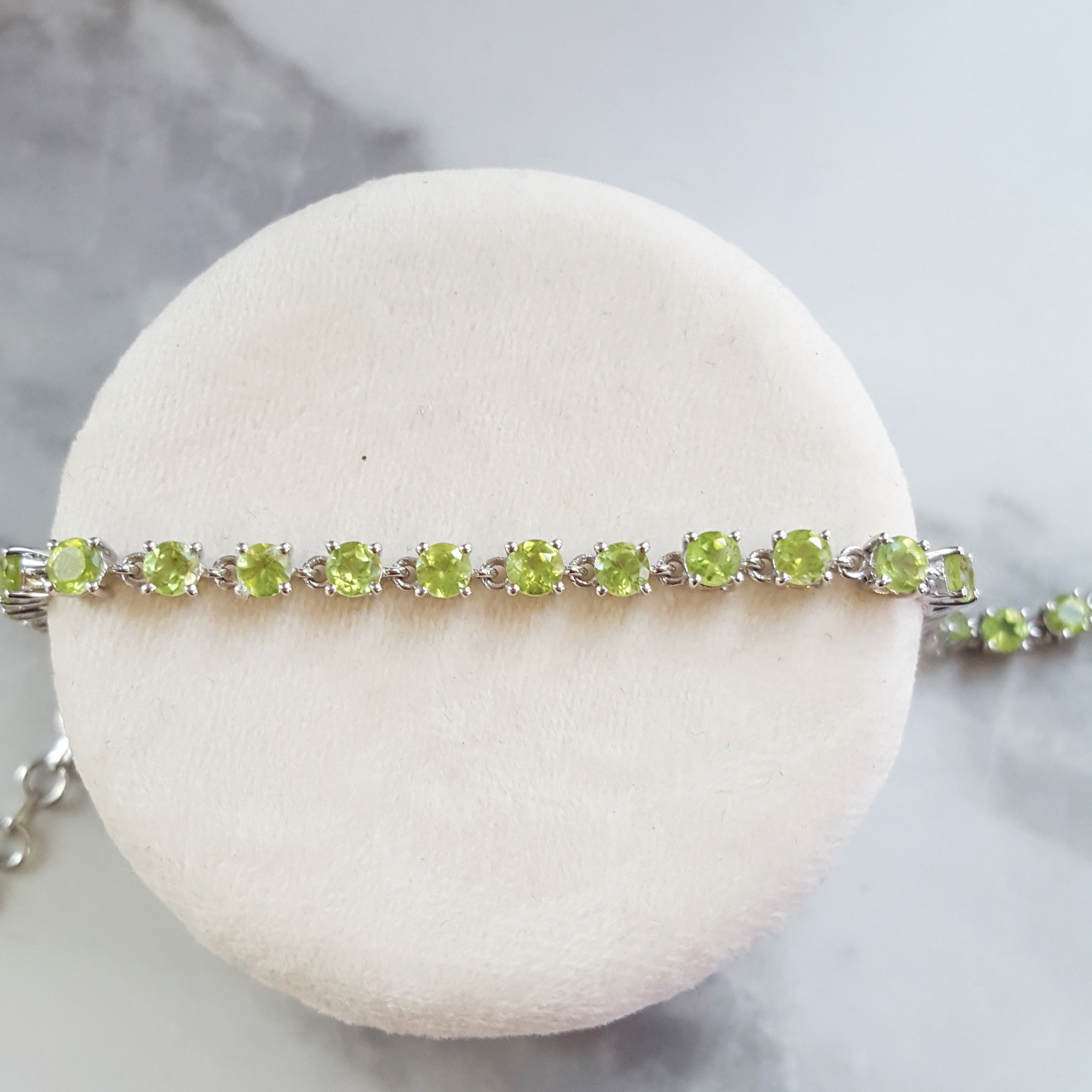 Arizona Peridot Silver Tennis Bracelet – Sami Fine Jewelry