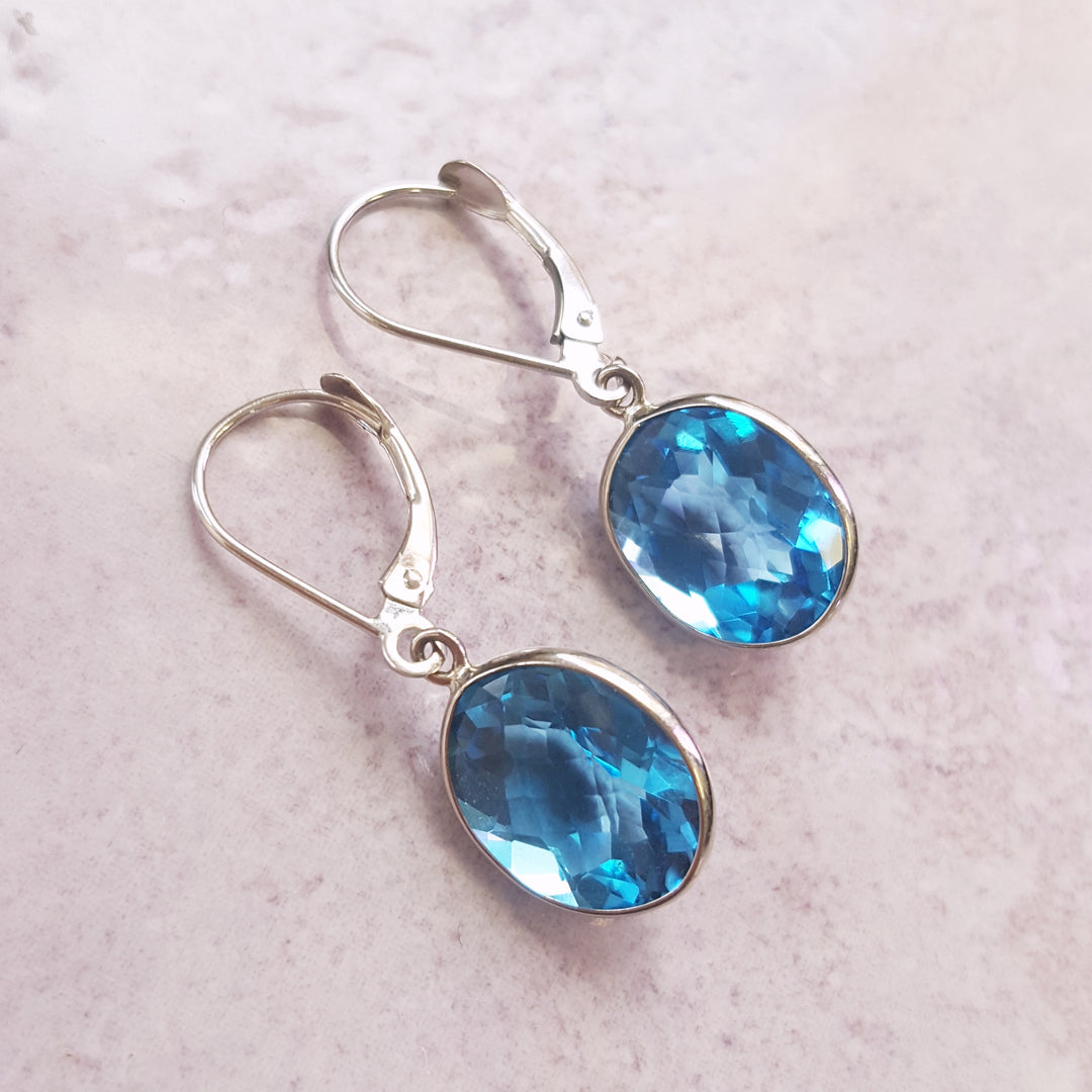 Essentially Effortless Blue Topaz Dangle Earrings