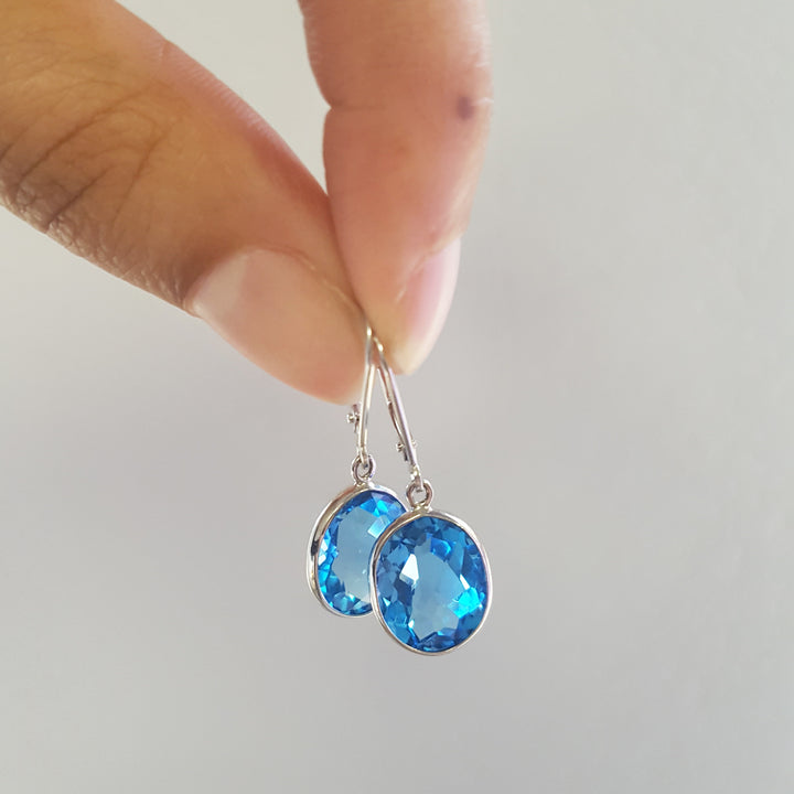 Essentially Effortless Blue Topaz Dangle Earrings