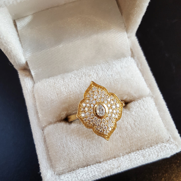 The Modern Leaf Diamond Ring
