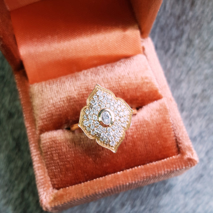 The Modern Leaf Diamond Ring