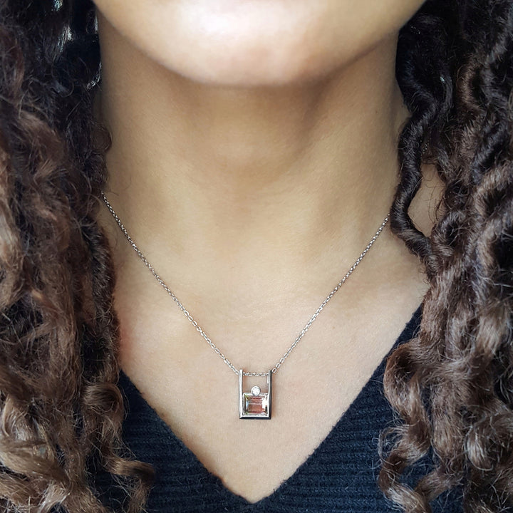 "New Horizons" 14K White Gold California Tourmaline Pendant