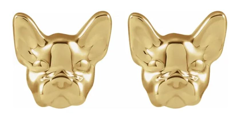 French Bulldog Petite Stud Earrings