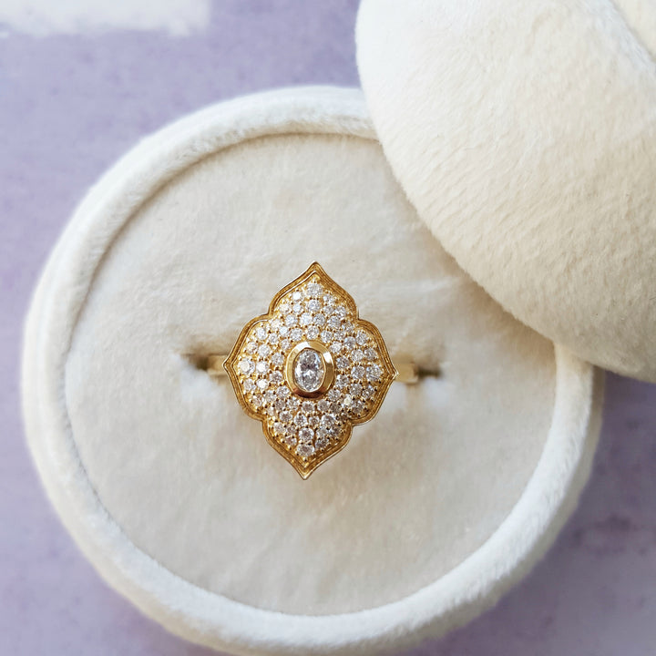The Modern Leaf Diamond Ring