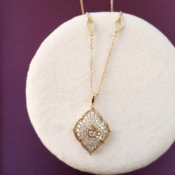 The Modern Leaf Diamond Pendant