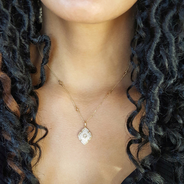 The Modern Leaf Diamond Pendant