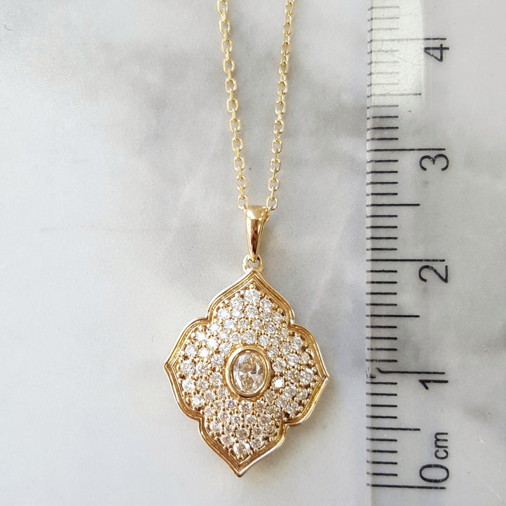 The Modern Leaf Diamond Pendant