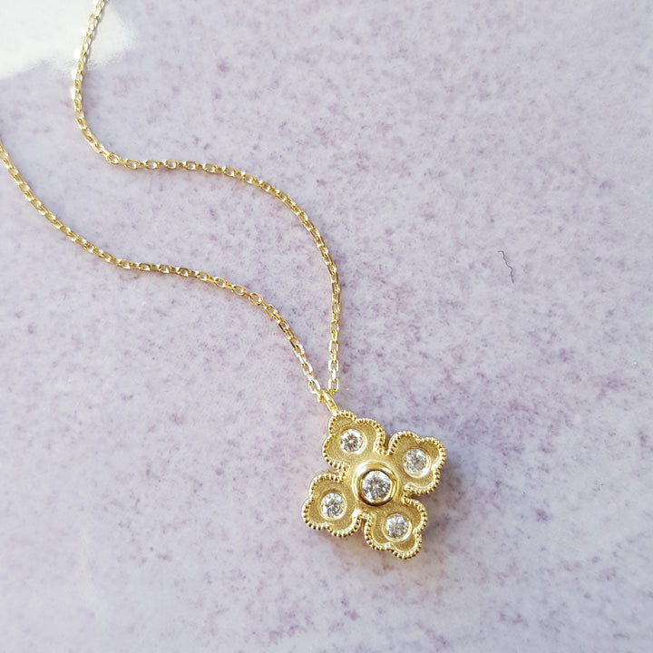 Adorned With Diamonds Clover Pendant
