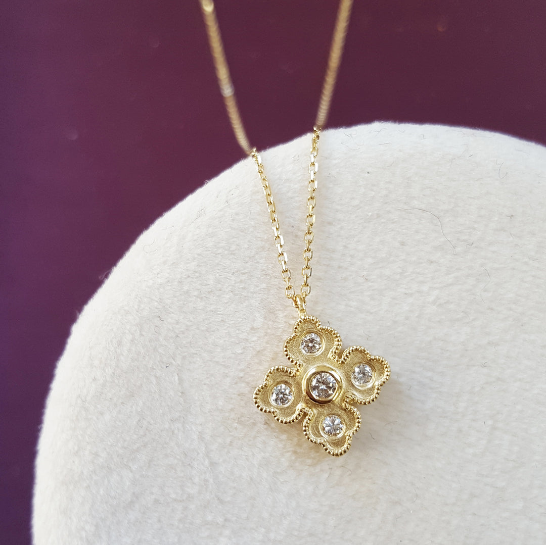 Adorned With Diamonds Clover Pendant