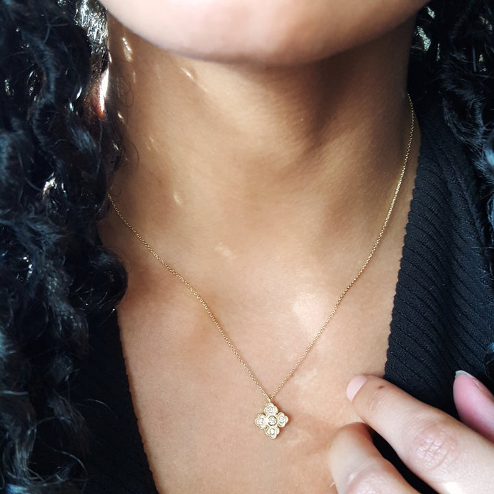 Adorned With Diamonds Clover Pendant