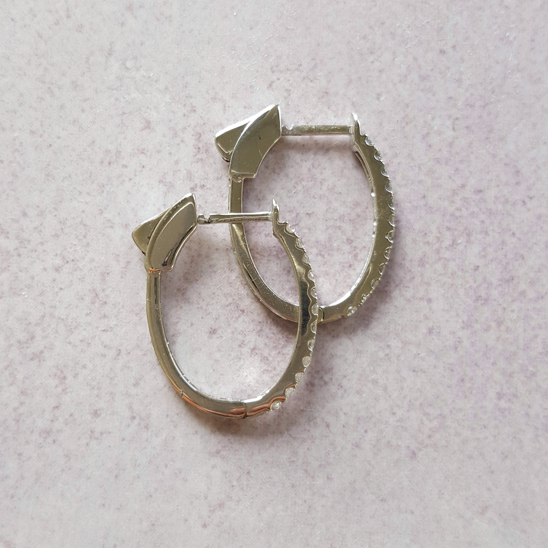 Classic Diamond Hoop Earrings