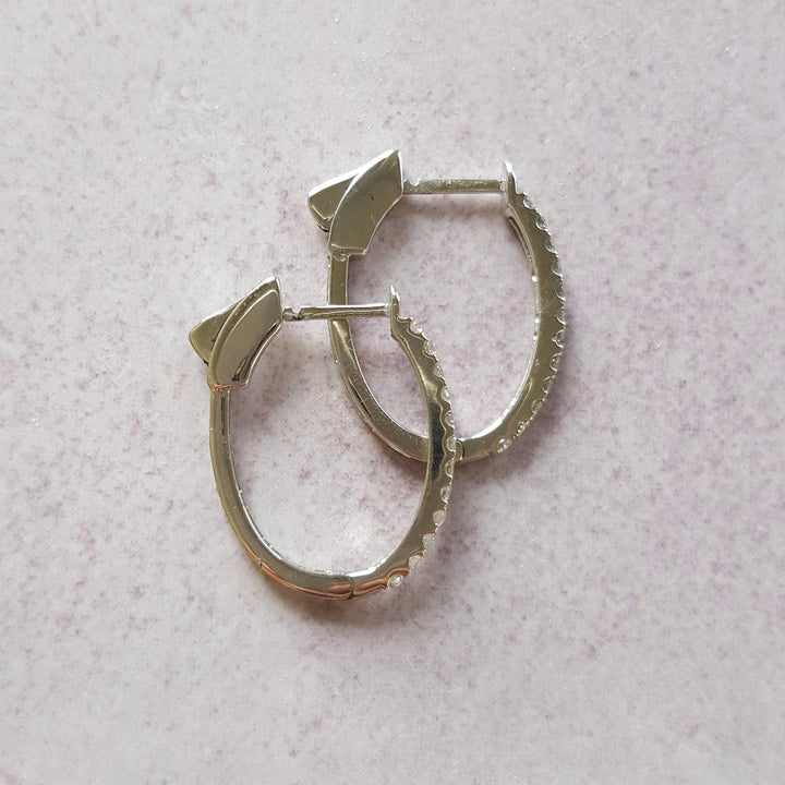 Classic Diamond Hoop Earrings