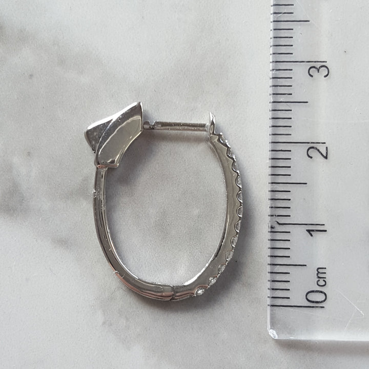 Classic Diamond Hoop Earrings