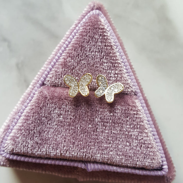 Pave Butterfly Studs