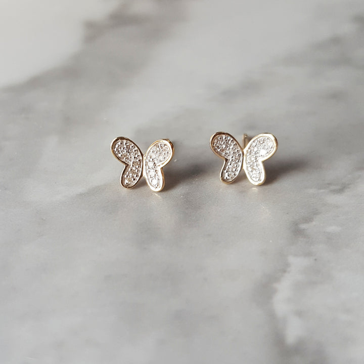 Pave Butterfly Studs