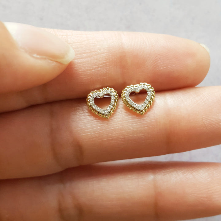 Better Together Diamond Heart Studs