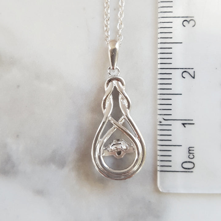 Dancing Diamond Swoop Necklace
